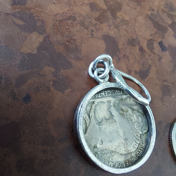 Silver 925 Old American Nickel Coin Earrings - Picture 6 of 6
